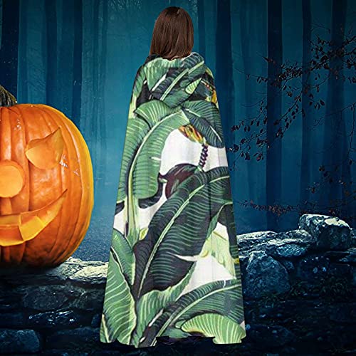 Tropical Banana Palm Leaves - Capa con capucha para disfraz de cosplay
