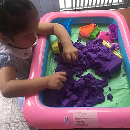 U-K Divertido Chico Cuadrado Inflable Elevado Grande Caja de Arena Bandeja Castillo apilable Juguete de Juego - Color Aleatorio de Creativo sostenible