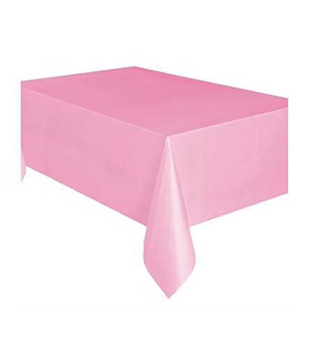 Unique Party - Mantel de Plástico - 2,74 m x 1,37 m - Color Rosa Claro (50362)