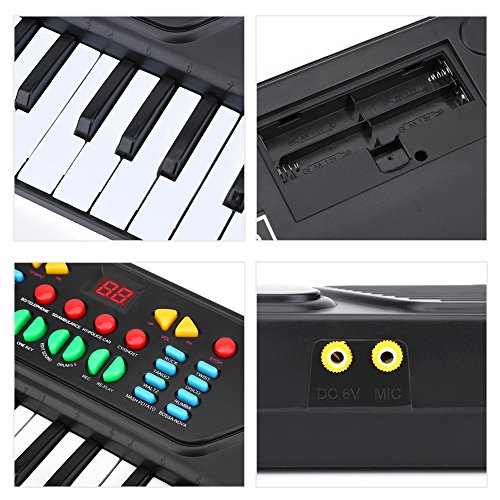 VGBEY 37 Teclas Teclado electrónico Multifuncional, Mini Piano con diseño Compacto Sonidos y ritmos múltiples Juguete Educativo Musical con Mini micrófono Ideal para niños