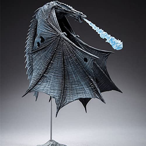 Wanfuzhnagr Juego de Tronos Viserion Ice Dragon CLORURO DE POLIVINILO Figura Model Gift - Alto 7.5 Pulgadas