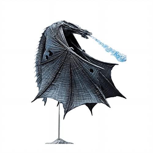 Wanfuzhnagr Juego de Tronos Viserion Ice Dragon CLORURO DE POLIVINILO Figura Model Gift - Alto 7.5 Pulgadas
