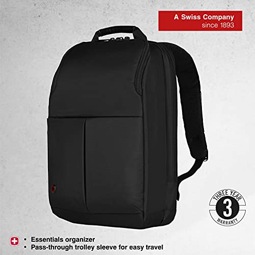 Wenger 601068 Reload - Mochila para portátil, Negro, 14" (35,5 cm) Compartimento acolchado para laptop con iPad / Tablet / eReader Pocket en negro (11 litros)
