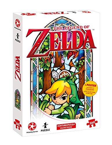 Winning Moves- Number 1 Puzzle-Zelda Link-Boomerang (360 Teile) Legend of Accesorios, Color carbón, estándar (11385)