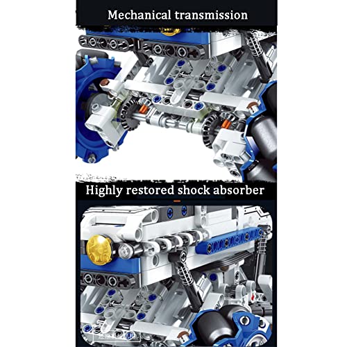 XLNB Kit de construcción de Control Remoto 2 en 1, 1084 Piezas de Robot de deformación RC Recargable y Juguetes para el automóvil, Regalo de Aprendizaje de Ciencias Stem para niños de 8 a 12 años