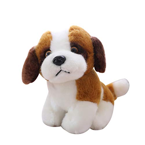 Y6osemitePlush Almohada Mascotas Simulación Husky Akita Perro Peluche Peluche Animal Muñeca Gordita Super Suave Juguete para Niñas Hogar Oficina Escritorio Decoración - 28cm Perro San Bernardo