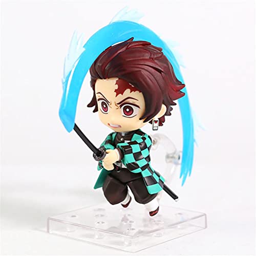 YOISMO Demon Slayer Kamado Tanjiro - Versión Q Nendoroid Cara Intercambiable Figura movible PVC Anime Juego de Dibujos Animados Personaje Modelo Estatua Figura Juguete Coleccionables
