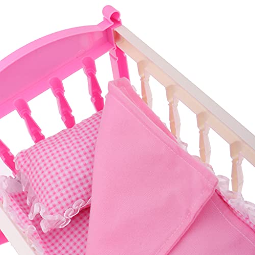 yotijar Cama Crible Edredón Almohada Colchón Miniatura Muebles Cuna Cuna