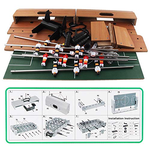 ZDAMN Futbolín Mini portátil Tamaño de la Tabla de Foosball Fútbol Fútbol Tableros de Mesa de futbolín for Adultos y niños Juguete de Fútbol (Color, Size : 58.5x69x24cm)