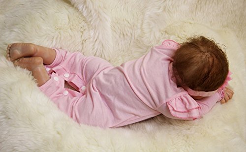 ZIYIUI 55 cm 22 Pulgadas Muñeca Bebes Reborn Silicona Blanda Reborn Muñecos Bebé Recién Nacido Hecho a Mano Regalo de Juguete Baby Doll Bebe Reborn niña Ojos Cerrados