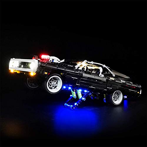 ZJLA Kit de iluminación LED con RC para Lego Technic Dodge Charger, kit de actualización compatible con Lego Technic Fast