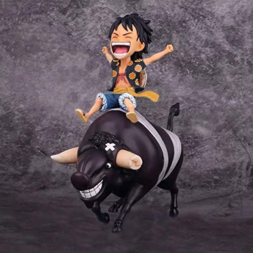 ZSM Japense Anime One Piece Monkey D Luffy en un Buey Lindo Juguete CLORURO DE POLIVINILO Figura de acción Colección Modelo Juguetes Muñecas Regalo 12 cm YMIK