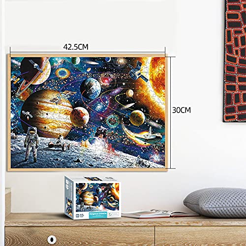1000 Piezas Puzzle del Universo Espacio,Rompecabezas Planetas y Sistema Solar, Rompecabezas de astronautas espaciales, Rompecabezas para Adultos para niños 42.5 * 30CM