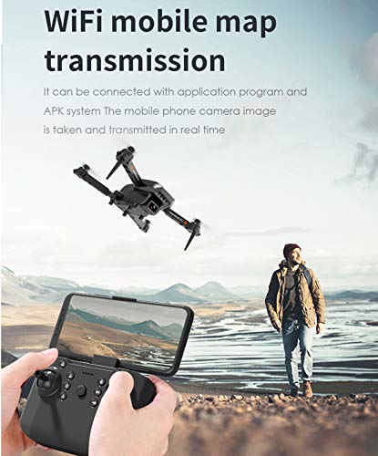 2021 Nuevo Mini Drone 4K HD Cámara 2.4G WiFi FPV Presión de Aire Altitude Hold Plegable Quadcopter RC Drone Kid Toy Gift,4*Battery