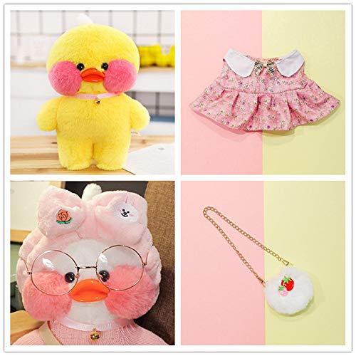 30cm Kawaii Plush Yellow Duck Stuffed Animals Hyaluronic Acid Duck Lalafanfan Duck Clothes Accessories Toys for Girls Kids Gifts 1