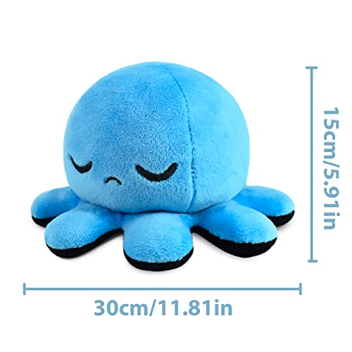 30CM Pulpo Reversible,Pulpo Gigante,Pulpo Peluche Bebe Pulpito Reversible,Peluche Gigante,Peluches para Bebes,Peluche Pulpo,Pulpos Reversibles Squishmallows Peluche,Peluche de Pulpo Reversible