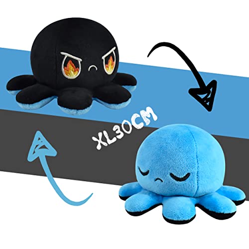 30CM Pulpo Reversible,Pulpo Gigante,Pulpo Peluche Bebe Pulpito Reversible,Peluche Gigante,Peluches para Bebes,Peluche Pulpo,Pulpos Reversibles Squishmallows Peluche,Peluche de Pulpo Reversible