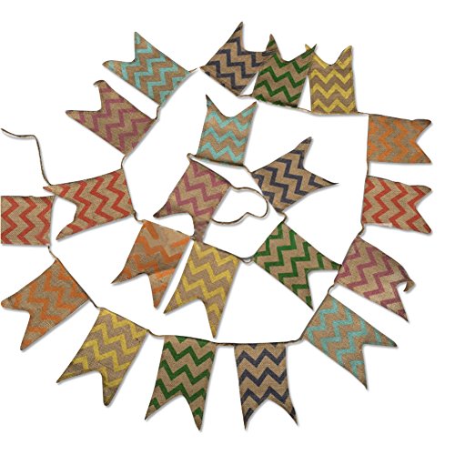 3.7M banderines,Guirnalda de banderines,Banderines de Lino, ,Banderín Guirnaldas Tela Vintage Decoración Elegante para Dormitorio de Fiesta de cumpleaños o decoración de Bodas