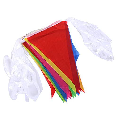 40 metros 80 Banderines Triangulares Bunting Banner Banners Multicolores para bodas Fiestas de Cumpleaños Jardín Marca Apertura Decoraciones para el hogar
