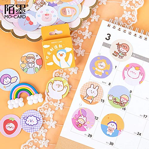 46pcs / Box Kawaii Bear Boxed Stickers Mini Cute Animal Girl Stickers Deco DIY Album Diary Scrapbooking Stickers Korean Stationery