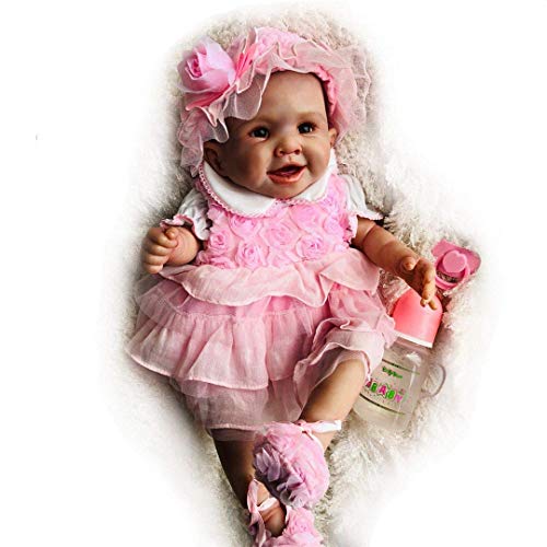 Adolly Reborn Muñecas Realista 20 Pulgadas Simulation Silicone Vinyl Muñeca Recién Nacida para Niñas Niños de 3 años en Adelante