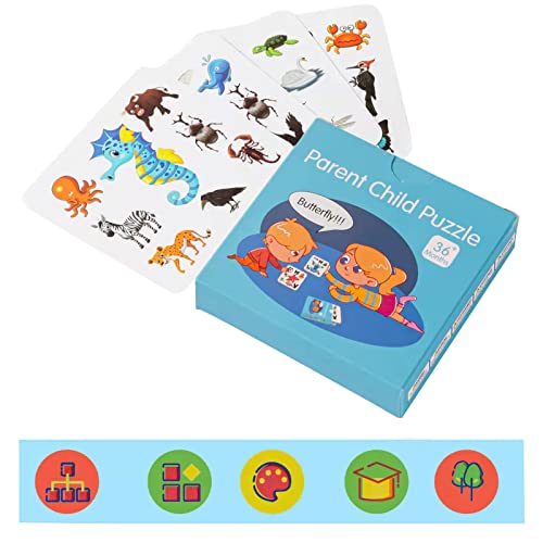 AININA Juego educativo Juegos de mesa Juego de reacción Promueve la memoria niños y niñas Juguete educativo niños a partir de 3 años 54 cartas