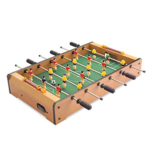 AJH Mini Table Top Football Mesa de futbolín de Madera portátil Traje de Pista de fútbol Habitación Interior Mini Juegos Familiares Juegos interactivos Familiares (Color: