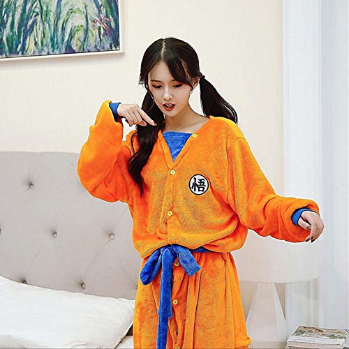 Albornoz para niños adultos Dragon Ball Son Goku, disfraz de Cosplay, bata de baño, patrón de dormir, bata de felpa, pijamas para hombres y mujeres