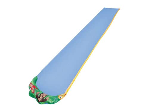 Alfombra con diseño de selva con chorros de agua y cojín de aterrizaje relleno – 6,1 m x 1 metro