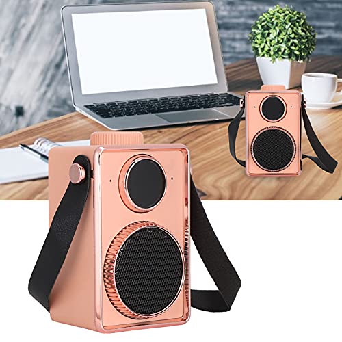 Altavoces Retro Bluetooth, Altavoces Vintage Inalámbricos Bluetooth Portátiles, Bonitos Regalos de Decoración de Escritorio, Interruptores Giratorios, Formas de Cámara Clásicas(Rosado)