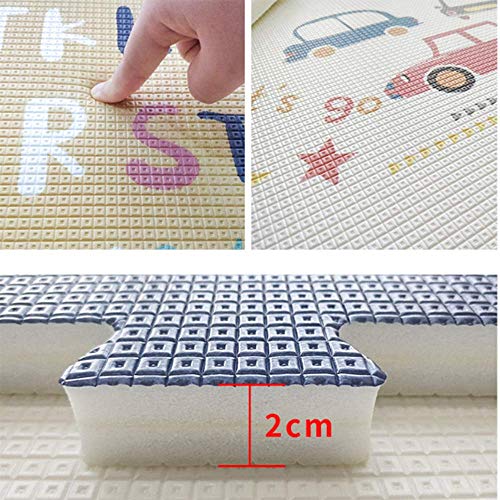AMAZOM Alfombra Puzzle para Bebés Toy Planet - Espesor 2 Cm, Antideslizante, Extragrande, Reversible, Impermeable, Portátil, De Doble Cara, para Niños Pequeños Y Bebés (56X56x2cm)