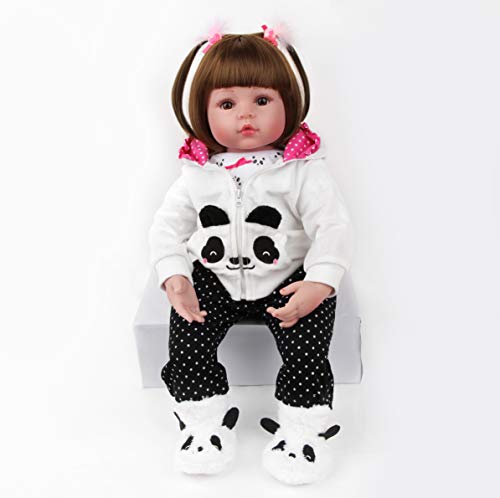 Antboat Muñeca Reborn Baby Doll Niña Realista 24 Pulgada 60cm Hermosa Muñeca Silicona Hecho a Mano Bebe Reborn Toddler Recien Nacido