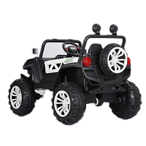 ATAA Buggy Rodeo 4x4 - Blanco - Coche eléctrico para niños con conducción remota dimeniones 126x86x81cm batería 12v y Dos Asientos