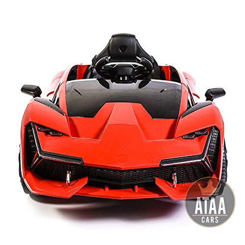ATAA F1 Racing - Rojo - Espectacular Coche eléctrico para niños Super Deportivo Aventador Grandes Dimensiones con Mando Remoto batería 12v