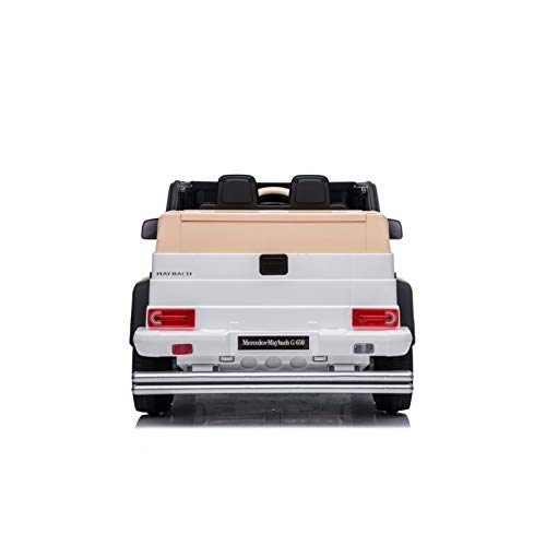 ATAA Mercedes Maybach G650 - Blanco - Coche eléctrico para niños Mercedes Maybach G650 Landaulet batería 12v y Mando Remoto para Padres