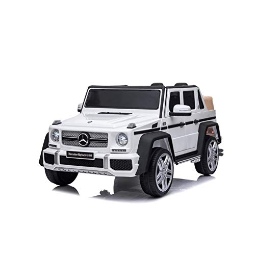 ATAA Mercedes Maybach G650 - Blanco - Coche eléctrico para niños Mercedes Maybach G650 Landaulet batería 12v y Mando Remoto para Padres
