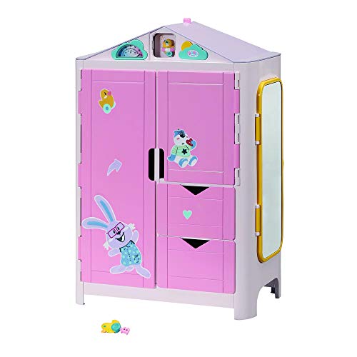 Baby Born Armario Weather Duck para Muñecas 43 cm, Para Manos Pequeñas, Promueve la Empatía y las Habilidades Sociales, Edad 3+, Incluye Pronóstico del Tiempo, Espejo Plegable y Más