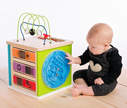 Baby Einstein by Hape- Motorikwürfel „Erste Experimente“ Cubo de Actividades estación de innovación, Color Baby Einstein|hape (E11656)