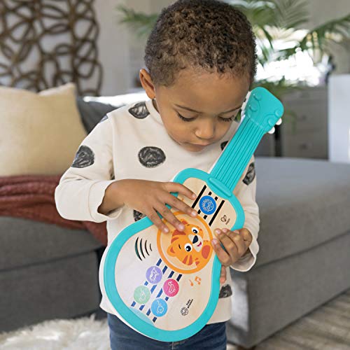 Baby Einstein, Hape Juguete musical de madera, Ukelele con tecnología táctil​ Magic Touch, música, sonidos de instrumentos y voces de animales, a partir de 6 meses