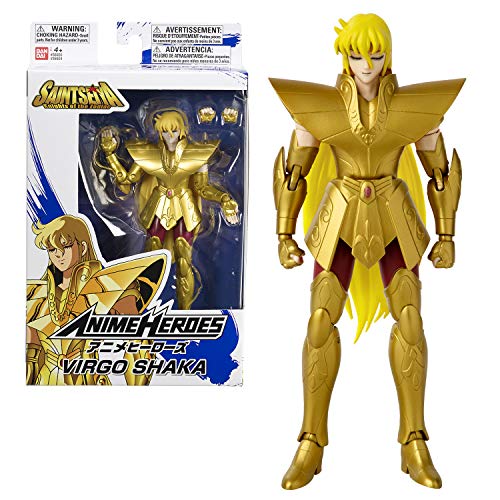 BANDAI Heroes Seiya Zodiac – Figura de héroes Anime 17 cm – Guerrero de Oro Shaka de Virgo Saint – 36924