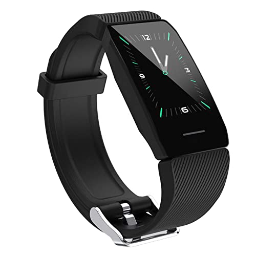 Baoblaze Reloj Inteligente de 1,14 "con Gran Pantalla HD para Teléfonos Android E iOS Monitor de Sueño IP67 - Negro