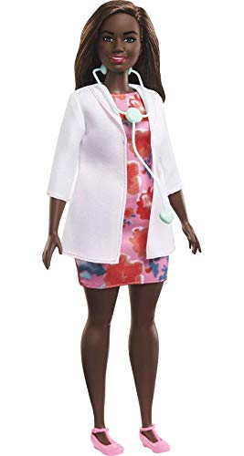 Barbie Quiero Ser Doctora, muñeca profesiones médico con accesorios de juguete (Mattel GYT29)