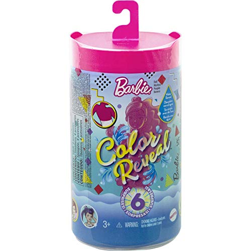 Barbie, Uovissimo 2021 Barbie Color Reveal - Muñeca Chelsea y Muchas sorpresas - Juguete para niños de 3 años - HFD55