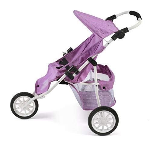 Bayer Chic 2000-Carrito gemelar para muñecas de hasta 50 cm, Color Morado (697 35)