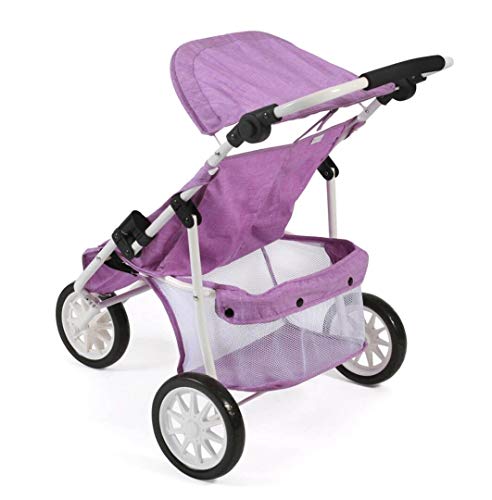 Bayer Chic 2000-Carrito gemelar para muñecas de hasta 50 cm, Color Morado (697 35)