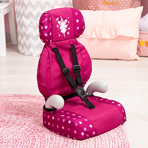 Bayer Design- Silla de Coche, Accesorios de Muñeca, Comcinturón, Moderno, Color Burdeos, Hada Comestampado (67567Aa)
