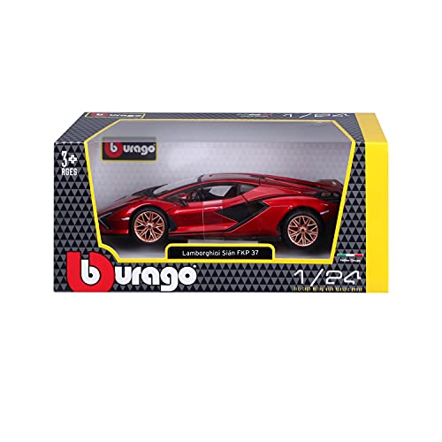 Bburago B18-21099R 1:24 Lamborghini SIAN FKP 37 Rojo, Varios diseños y Colores