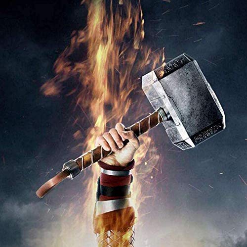 BCCDP Martillo de Thor, Martillo de Batalla de Thor, Vengadores Thunder Hammer Toy Collectors Cosplay Prop Fancy Dress Weapon Producto Decorativo, Mjolnir