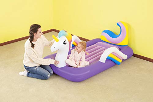 Bestway 67713 Cama Hinchable Infantil Unicornio, 196x104x84 cm