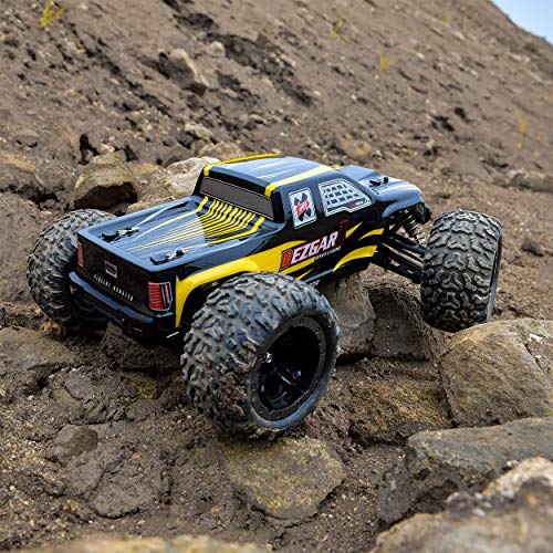 BEZGAR 1 Camión de Control Remoto, 4WD de Alta Velocidad 42 km / h Todo Terreno Juguete eléctrico Off Road RC Monster Vehicle Car Crawler con 2 baterías Recargables para niños y Adultos